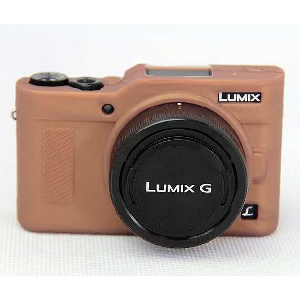 Uniqkart for Panasonic DC-GF9KGK/Lumix DMC-GF9 Silicone Case Protection Flexible Case - Coffee
