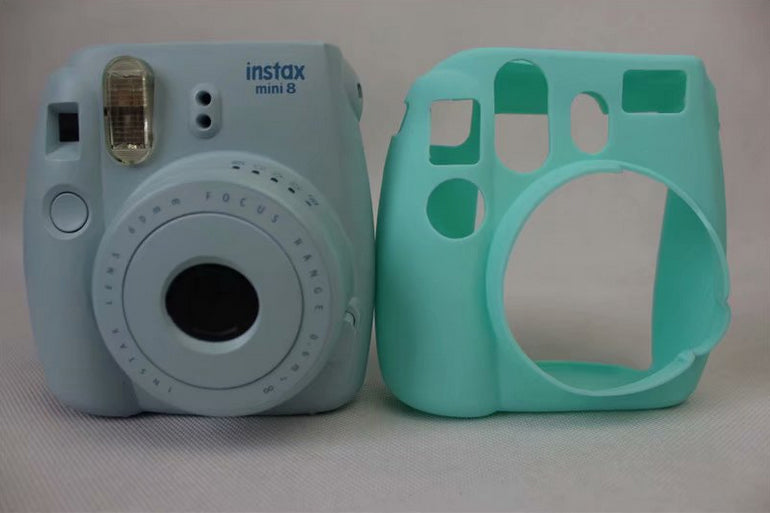 Silicone Case Protection Soft Cover for FUJIFILM Instax Mini 8 - Cyan