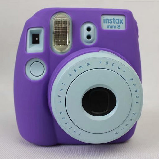 Soft Silicone Protective Case Cover for FUJIFILM Instax Mini 8 - Purple