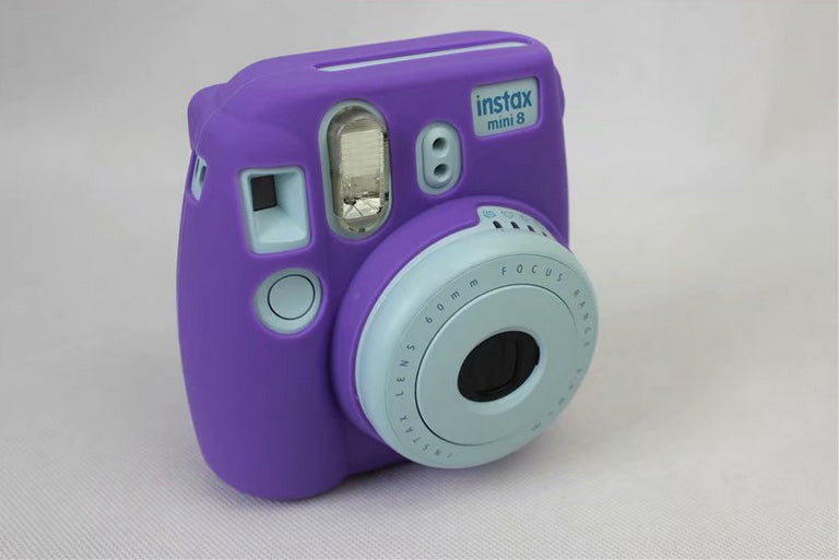 Soft Silicone Protective Case Cover for FUJIFILM Instax Mini 8 - Purple