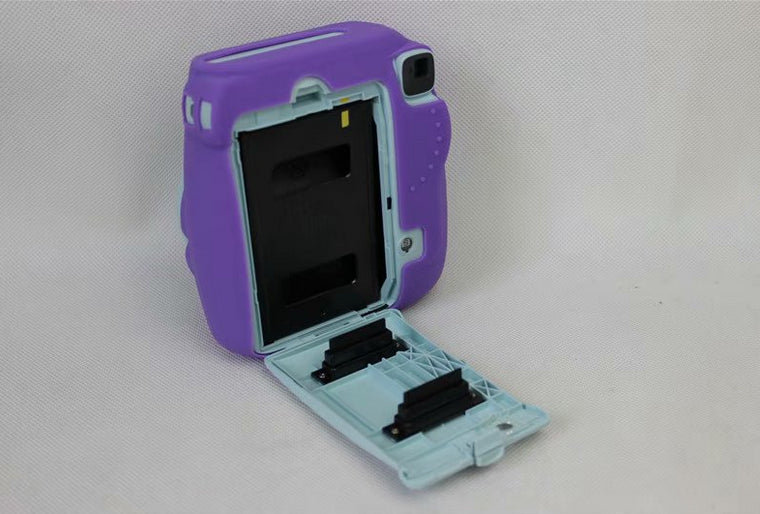 Soft Silicone Protective Case Cover for FUJIFILM Instax Mini 8 - Purple