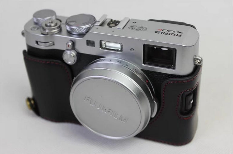 PU Leather Half Camera Case for Fujifilm X100F - Black