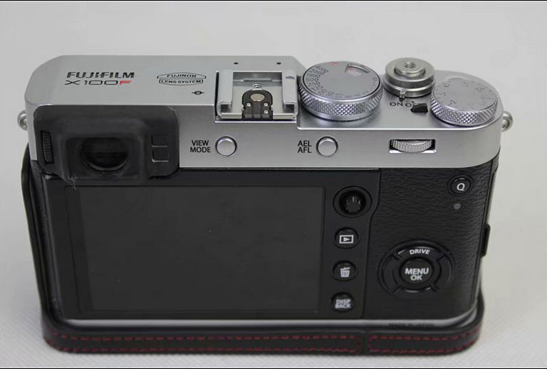 PU Leather Half Camera Case for Fujifilm X100F - Black