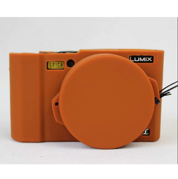 Flexible Silicone Protective Camera Skin Case Cover for Panasonic DMC-LX10 - Brown