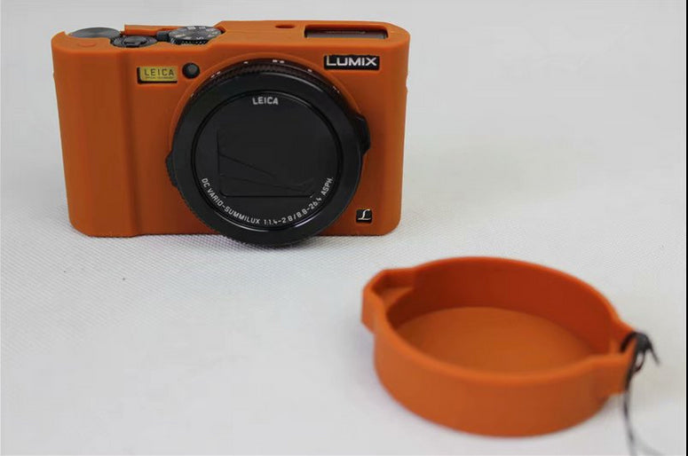 Flexible Silicone Protective Camera Skin Case Cover for Panasonic DMC-LX10 - Brown