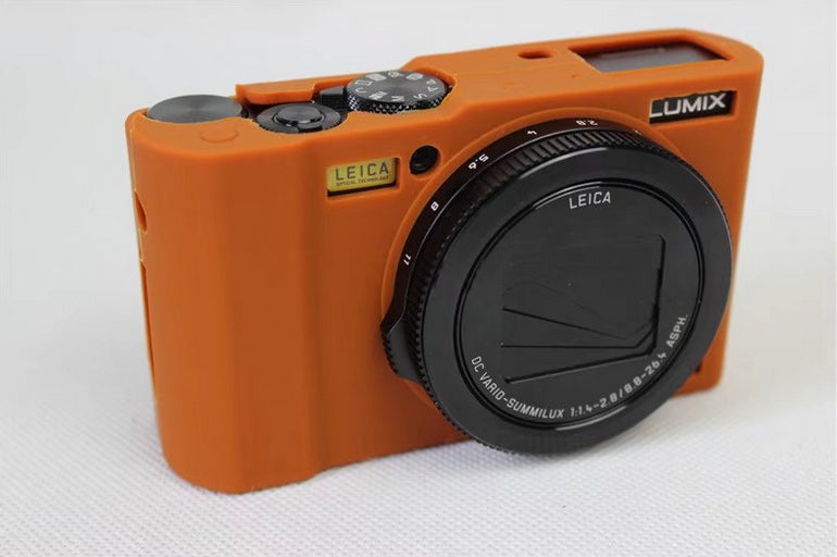 Flexible Silicone Protective Camera Skin Case Cover for Panasonic DMC-LX10 - Brown