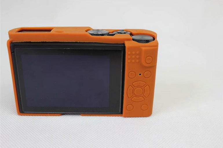Flexible Silicone Protective Camera Skin Case Cover for Panasonic DMC-LX10 - Brown