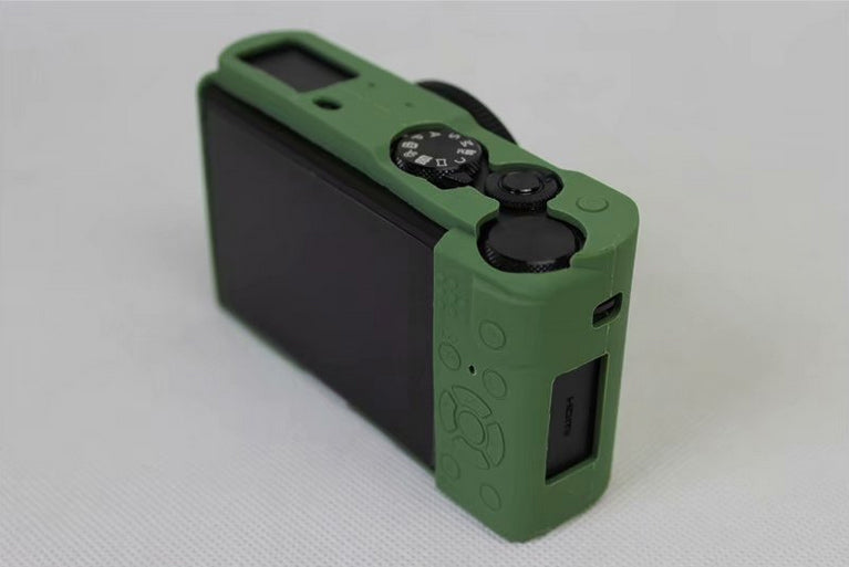 Soft Silicone Camera Protector Shell Case for Panasonic DMC-LX10 - Green
