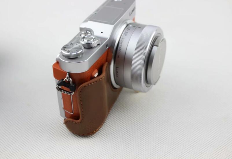 Brown - PU Leather Camera Protection Pouch + Strap for Panasonic GF7/GF8/GF9/GF10
