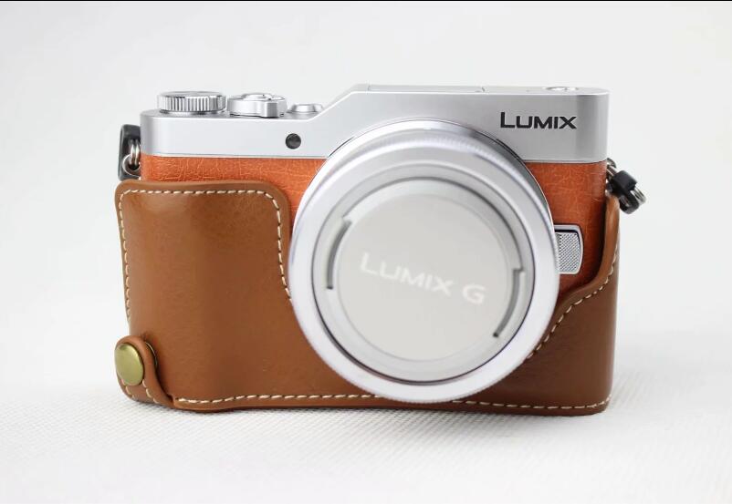 Brown - Genuine Leather Half Camera Protection Case for Panasonic GF7/GF8/GF9/GF10