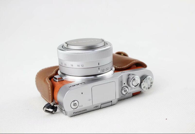 Brown - Genuine Leather Half Camera Protection Case for Panasonic GF7/GF8/GF9/GF10