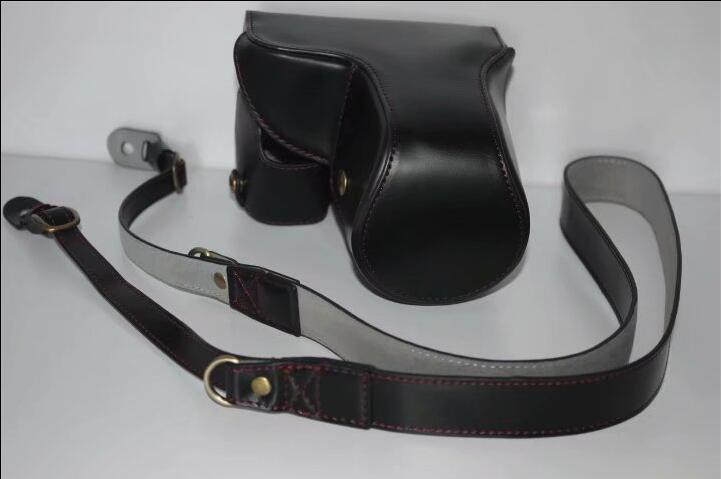 PU Leather Protective Camera Case Bag for SONY ILCE-6000/ILCE-6300/a6000/a6300 18-55mm - Black