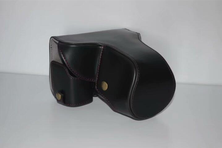 PU Leather Protective Camera Case Bag for SONY ILCE-6000/ILCE-6300/a6000/a6300 18-55mm - Black