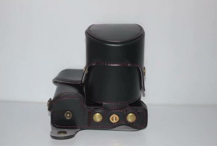 PU Leather Protective Camera Case Bag for SONY ILCE-6000/ILCE-6300/a6000/a6300 18-55mm - Black