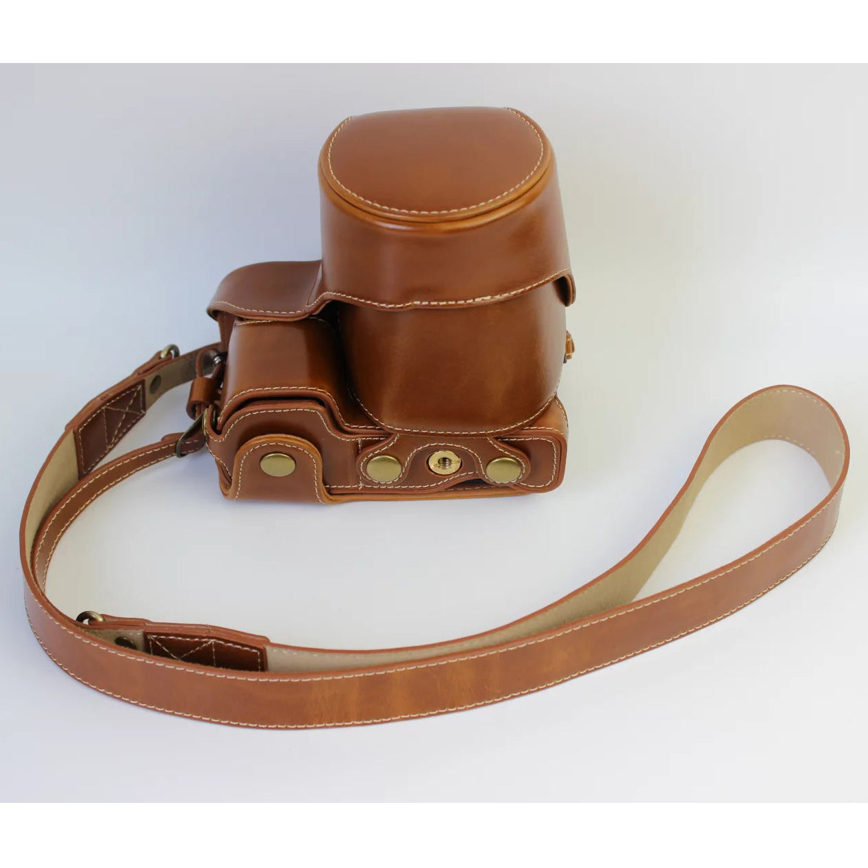 PU Leather Protective Camera Case Cover for SONY ILCE-6000/ILCE-6300/a6000/a6300 18-55mm - Brown
