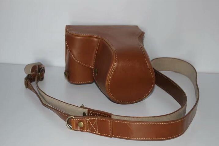 PU Leather Protective Camera Case Cover for SONY ILCE-6000/ILCE-6300/a6000/a6300 18-55mm - Brown