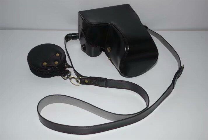 PU Leather Protective Camera Case Bag for SONY ILCE-6500/a6500 (Long-focus Edition) Camera - Black