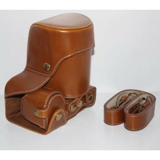 PU Leather Protective Camera Protective Case Bag for SONY ILCE-6500/a6500 (Long-focus Edition) Camera - Brown