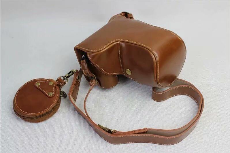 PU Leather Protective Camera Protective Case Bag for SONY ILCE-6500/a6500 (Long-focus Edition) Camera - Brown
