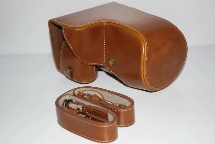 PU Leather Protective Camera Protective Case Bag for SONY ILCE-6500/a6500 (Long-focus Edition) Camera - Brown