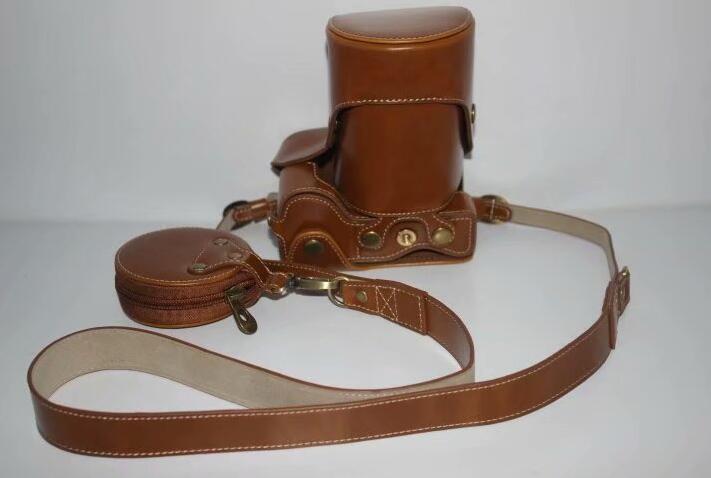 PU Leather Protective Camera Protective Case Bag for SONY ILCE-6500/a6500 (Long-focus Edition) Camera - Brown