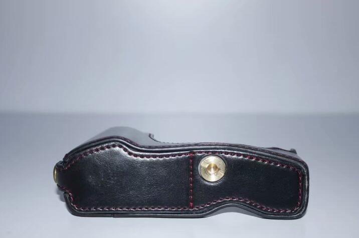 PU Leather Camera Half Bottom Case Protective Cover for Olympus E-PL7 / E-PL8 / E-PL9 - Black