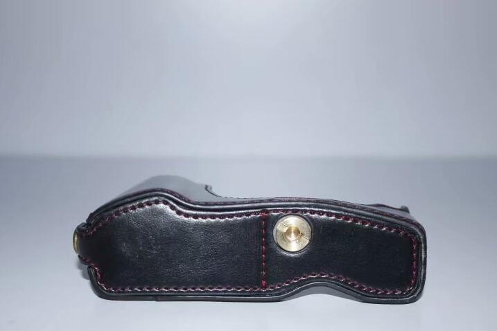 PU Leather Camera Half Bottom Case Protective Cover for Olympus E-PL7 / E-PL8 / E-PL9 - Black