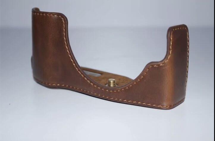 PU Leather Protective Camera Half Bottom Cover for Olympus E-PL7 / E-PL8 / E-PL9 - Coffee