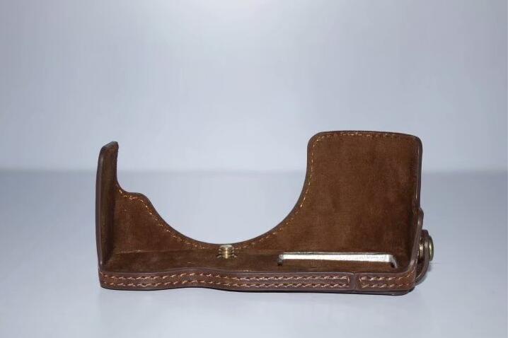 PU Leather Protective Camera Half Bottom Cover for Olympus E-PL7 / E-PL8 / E-PL9 - Coffee
