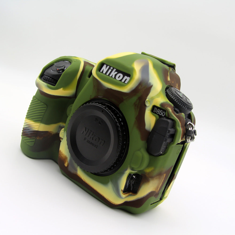 Soft Silicone Protective Pouch Case for Nikon D850 Digital SLR Camera - Camouflage