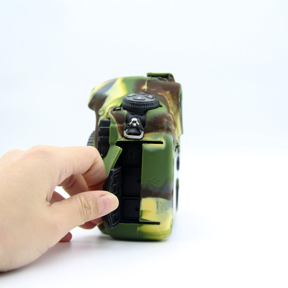 Soft Silicone Protective Pouch Case for Nikon D850 Digital SLR Camera - Camouflage