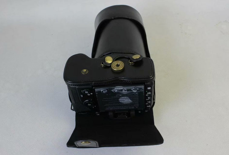 PU Leather Camera Protective Case for Nikon D7500 Digital SLR Camera - Black