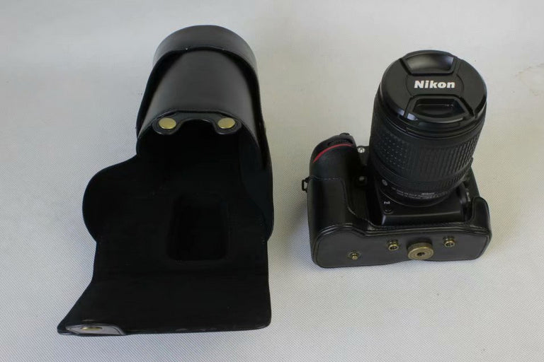 PU Leather Camera Protective Case for Nikon D7500 Digital SLR Camera - Black