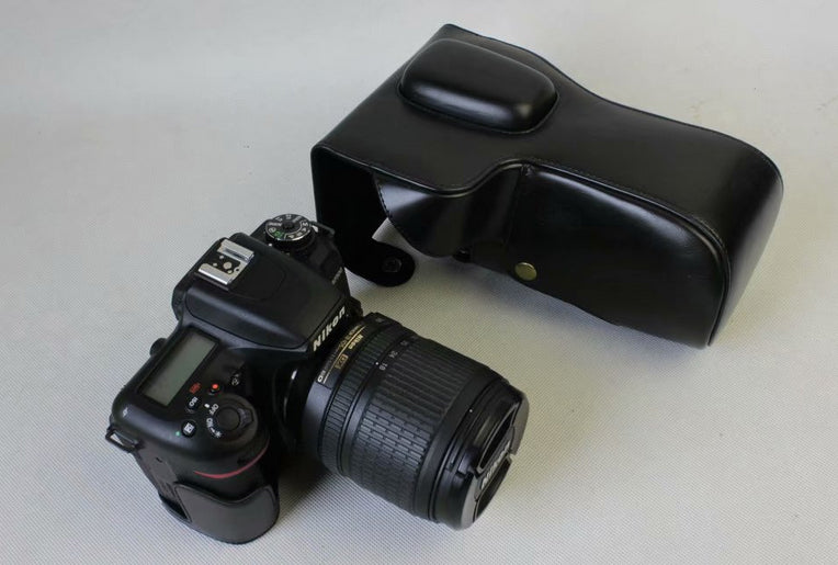 PU Leather Camera Protective Case for Nikon D7500 Digital SLR Camera - Black