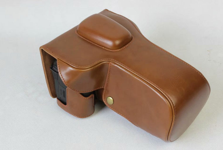 PU Leather Camera Protective Bag Case for Nikon D7500 Digital SLR Camera - Brown