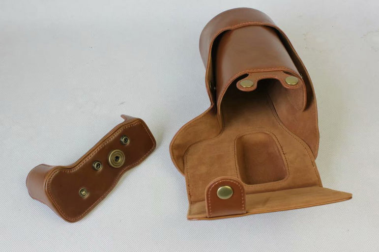 PU Leather Camera Protective Bag Case for Nikon D7500 Digital SLR Camera - Brown