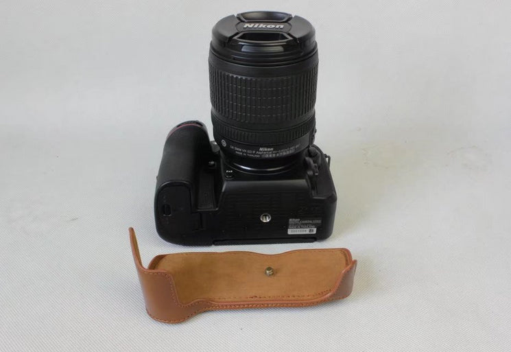 PU Leather Camera Protective Bag Case for Nikon D7500 Digital SLR Camera - Brown