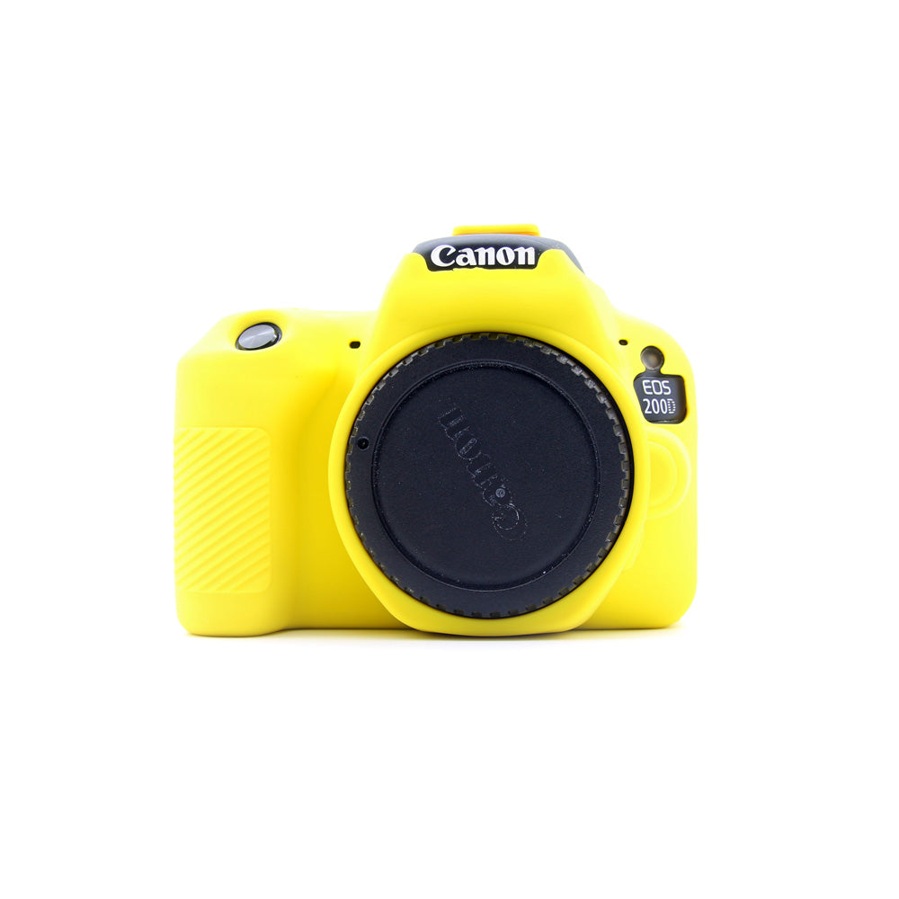 Soft Silicone Camera Casing Cover for Canon EOS 200D - Yellow