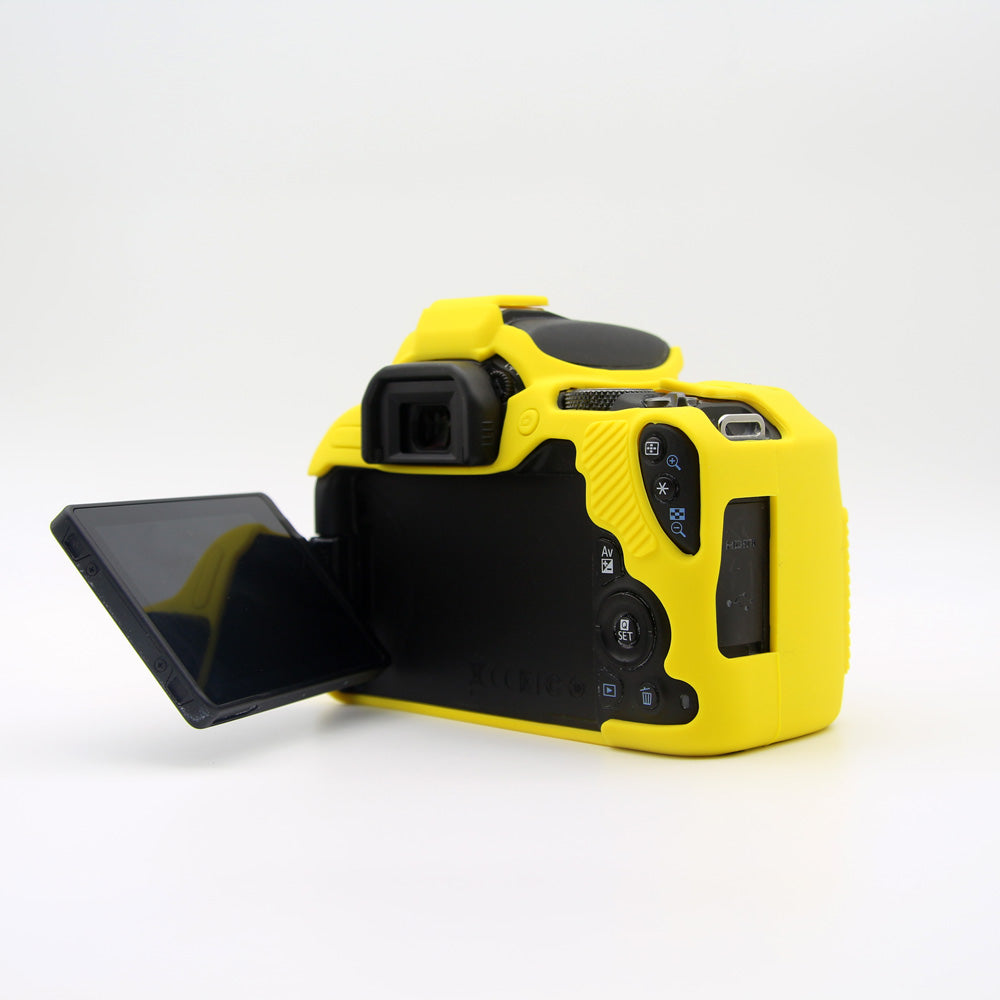 Soft Silicone Camera Casing Cover for Canon EOS 200D - Yellow