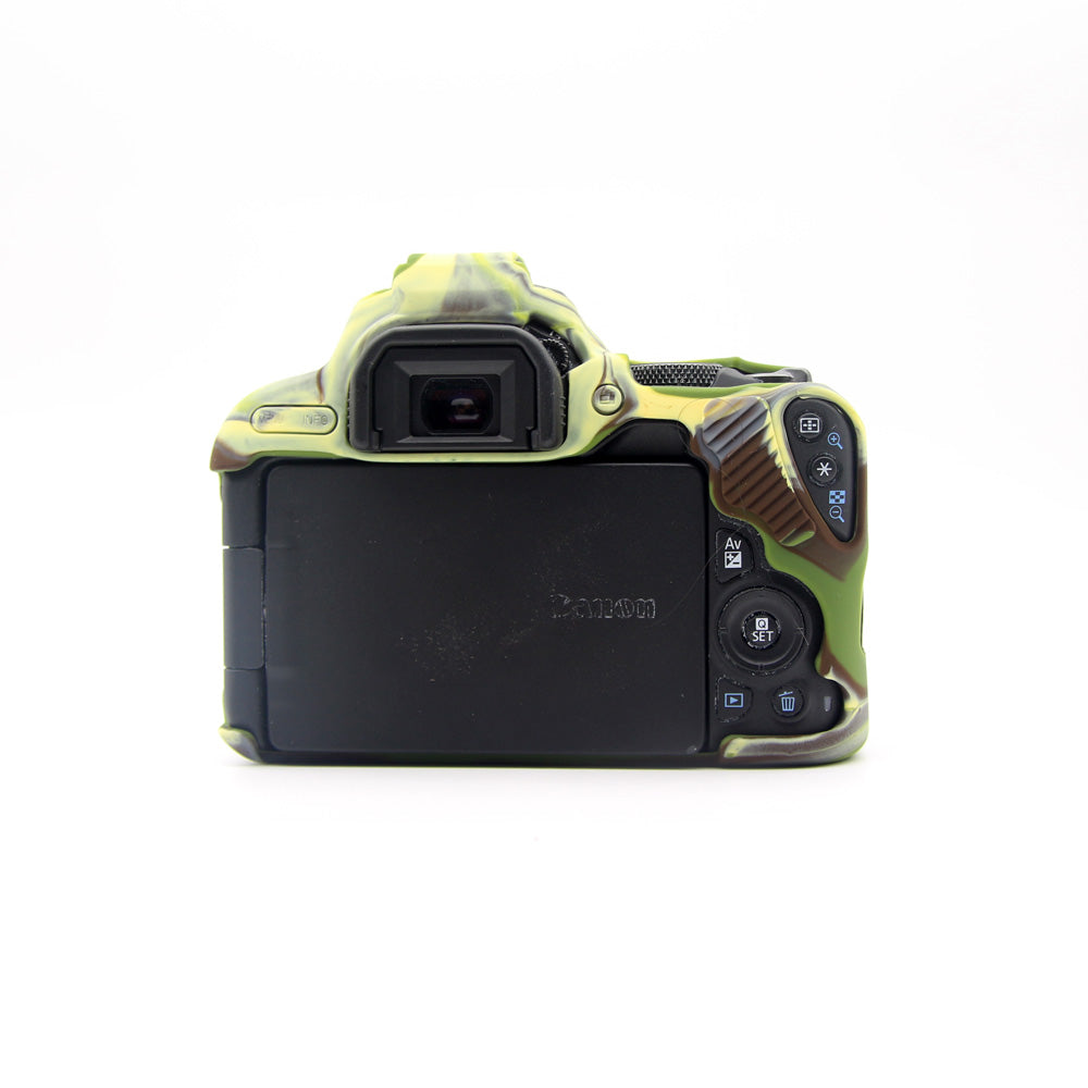 Soft Silicone Camera Case Protector for Canon EOS 200D - Camouflage