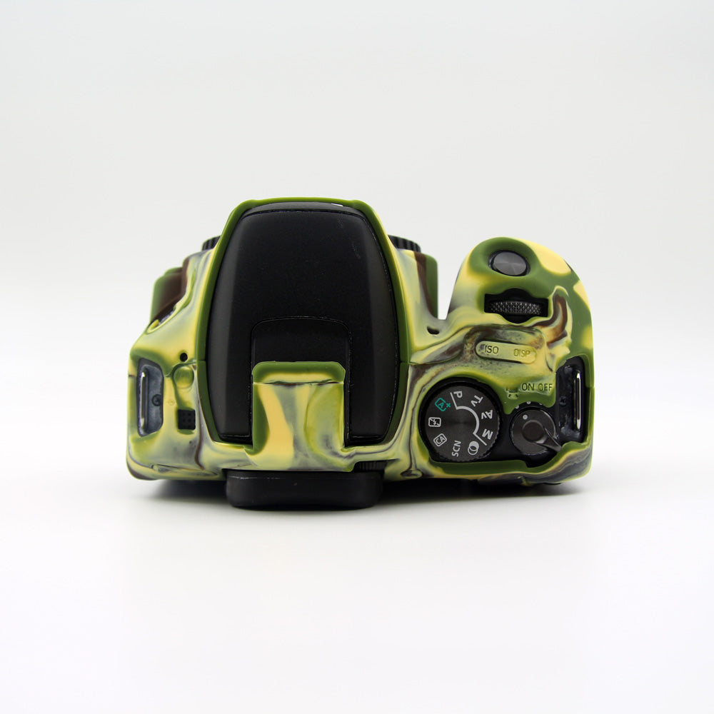 Soft Silicone Camera Case Protector for Canon EOS 200D - Camouflage