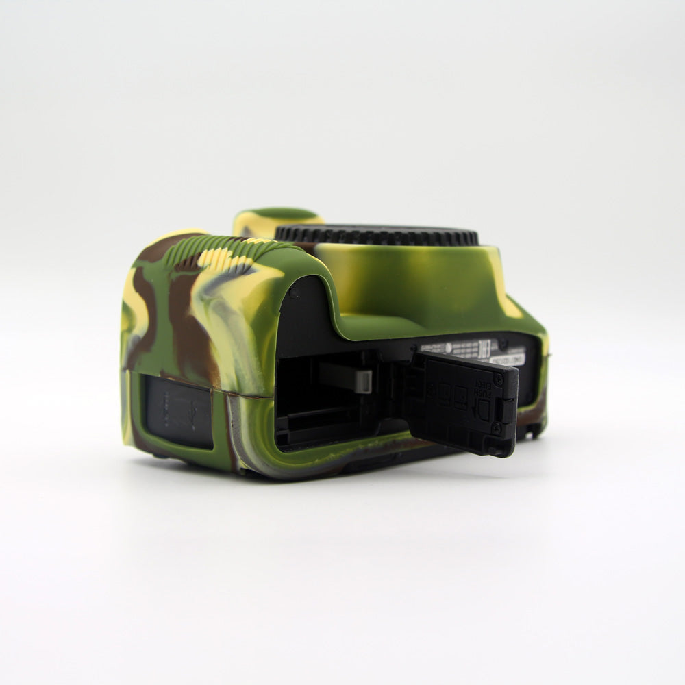 Soft Silicone Camera Case Protector for Canon EOS 200D - Camouflage