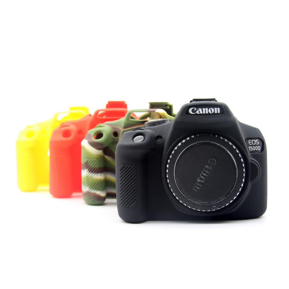 Flexible Silicone Camera Protective Cover for Canon EOS 1300D 1500D - Black