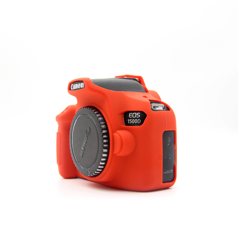 Flexible Silicone Camera Casing Cover for Canon EOS 1300D 1500D - Red