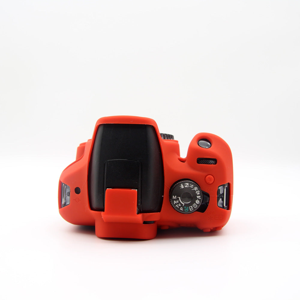 Flexible Silicone Camera Casing Cover for Canon EOS 1300D 1500D - Red