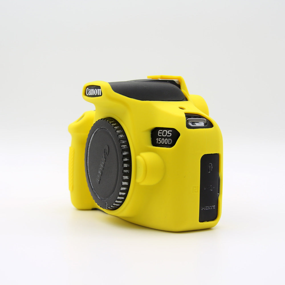 Flexible Silicone Camera Bag Cover for Canon EOS 1300D 1500D - Yellow