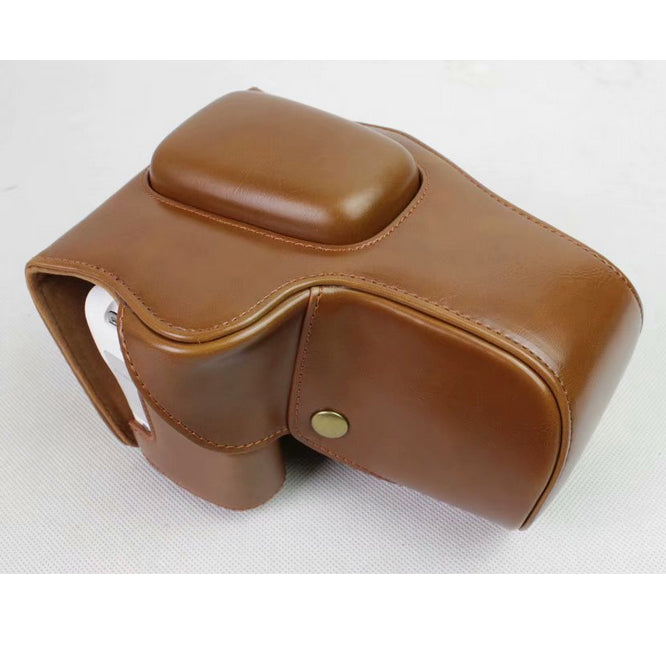 PU Leather Camera Protection Pouch Case for Canon EOS 200D - Brown