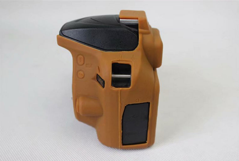 Soft Silicone Protection Shell Cover for Nikon D3400 DSLR Camera - Coffee