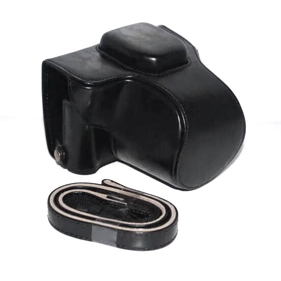 PU Leather Camera Protective Case Bag for Fujifilm X-T100 - Black