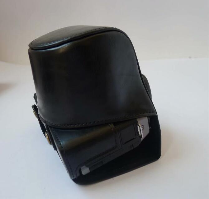 PU Leather Camera Protective Case Bag for Fujifilm X-T100 - Black